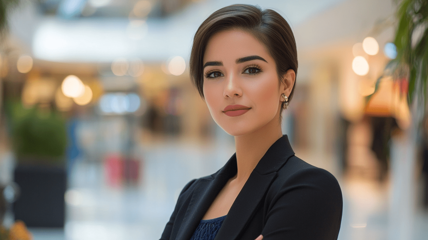 A commercial lawyer standing in a shopping centre in Campbelltown, Sydney.