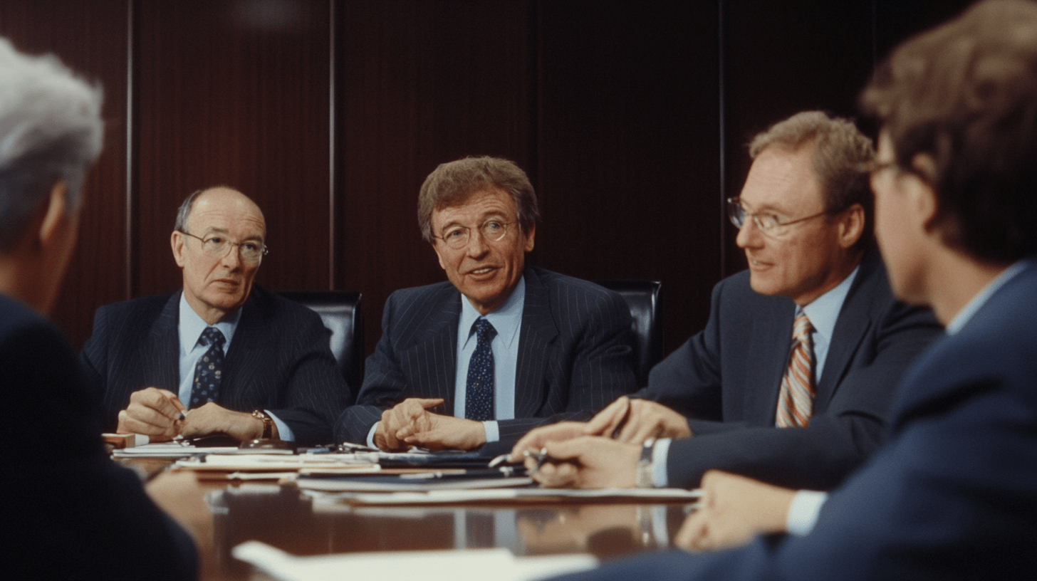 A team of commercial lawyers discussing SEO in their office in South Melbourne.