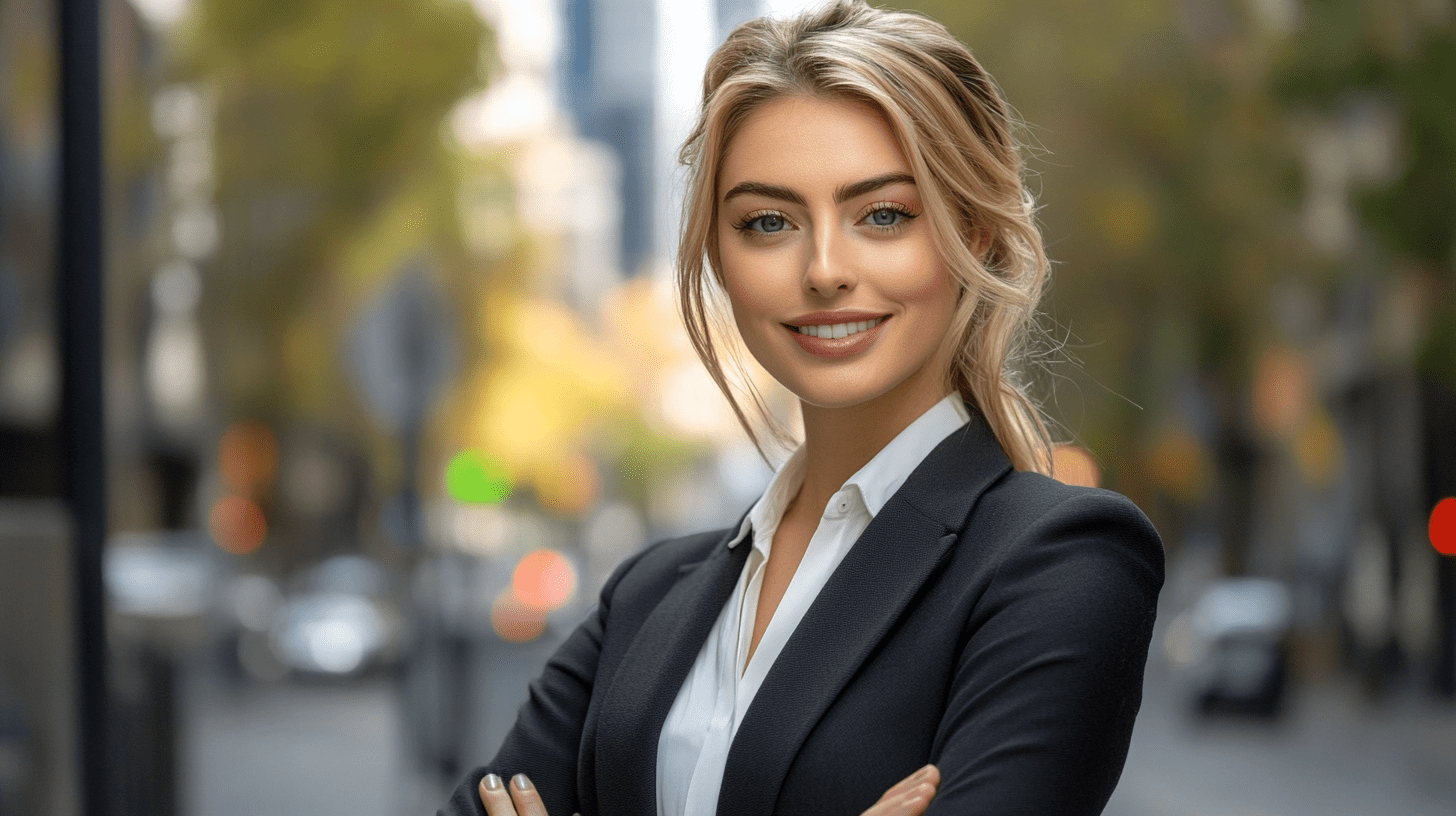 A commercial lawyer standing in the middle of the Sydney CBD.