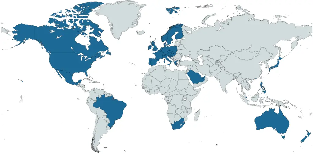 An image of the world map.