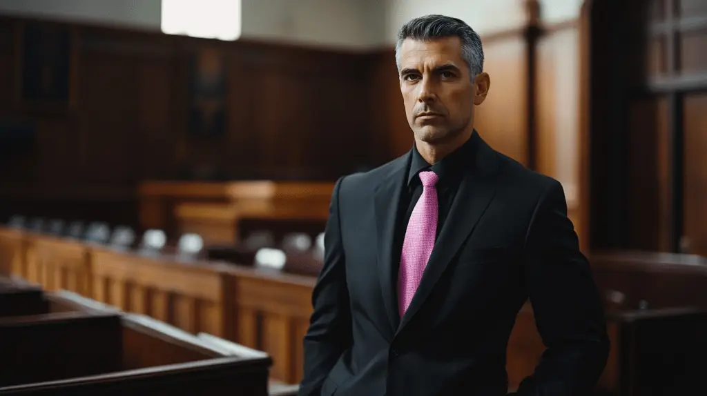 A criminal defense lawyer standing in a courtroom in Penrith.