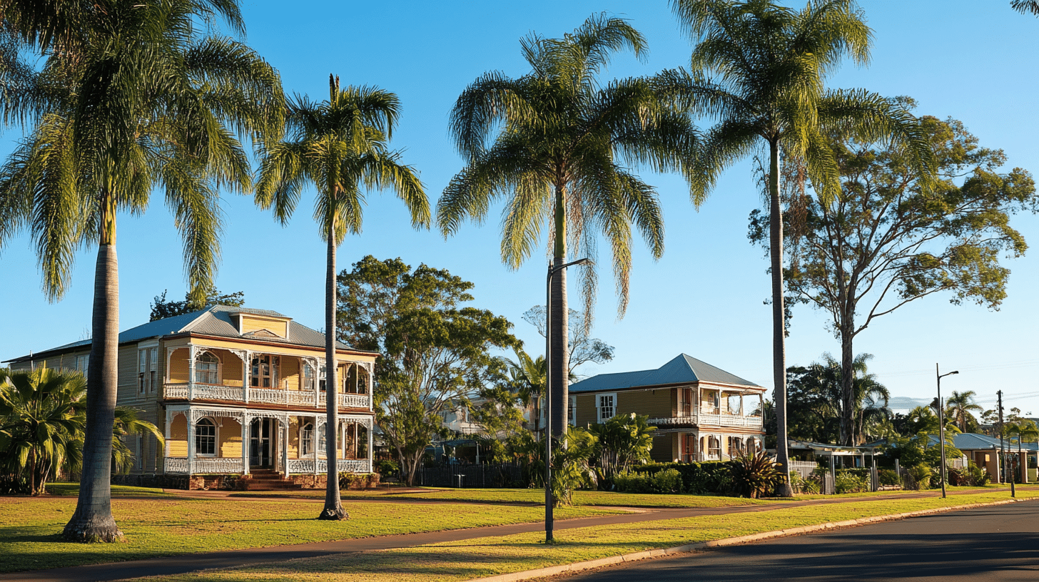 A picture of houses in Bundaberg, Queensland.