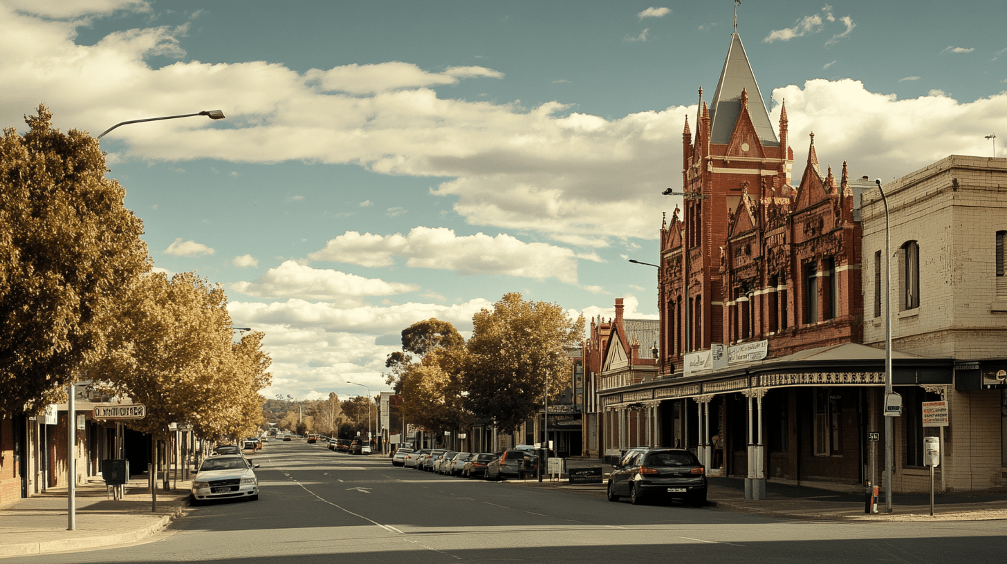 A photo of the town of Wagga Wagga.