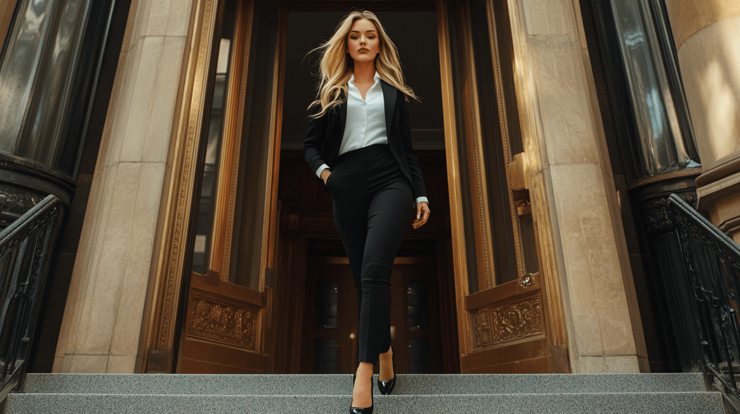 A personal injury lawyer standing outside her office in Moonee Ponds, Melbourne.
