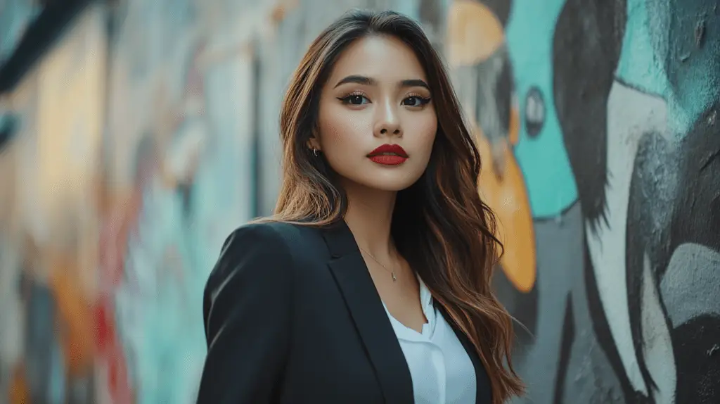 A commercial lawyer standing in the street in Brunswick, Melbourne.