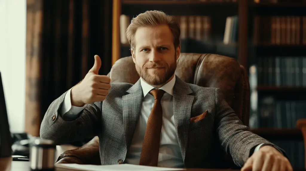 A commercial lawyer in his office in Moonee Ponds, Melbourne.