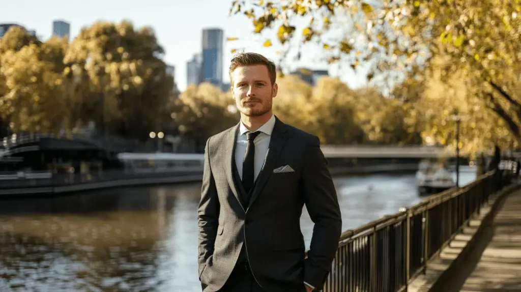 A Family Lawyer standing on the banks of the Yarra Rover in Heidelberg, Melbourne.