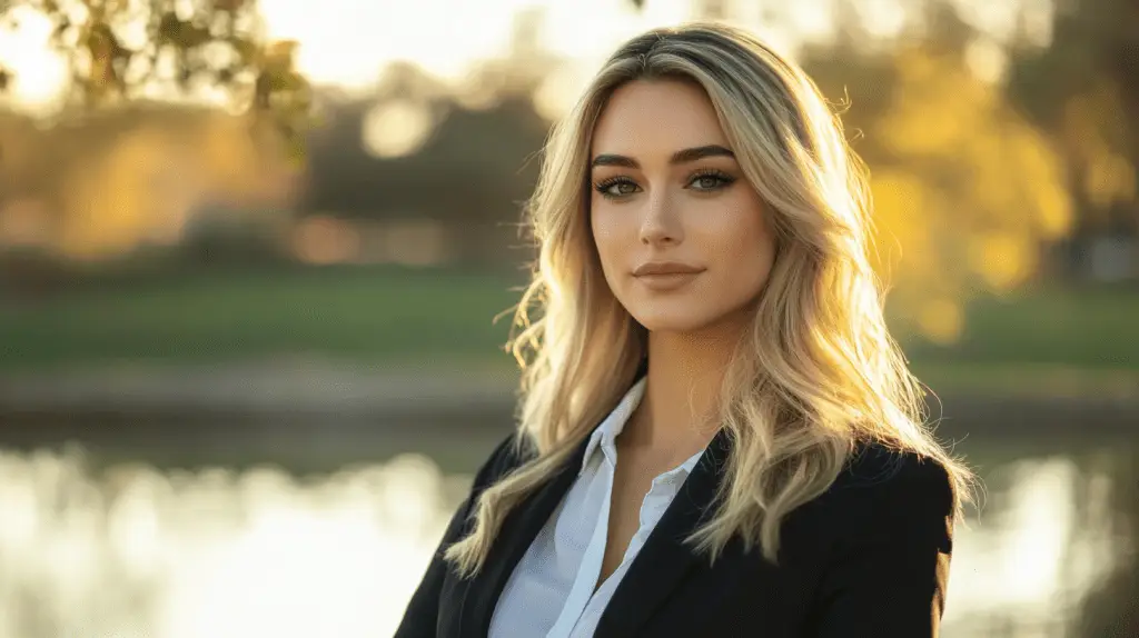 A family lawyer standing next to a lake in a park in Ringwood, Melbourne.