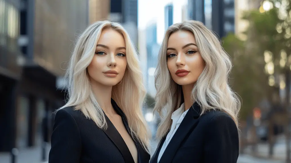 Two personal injury lawyers standing in the street in Blacktown, Sydney.