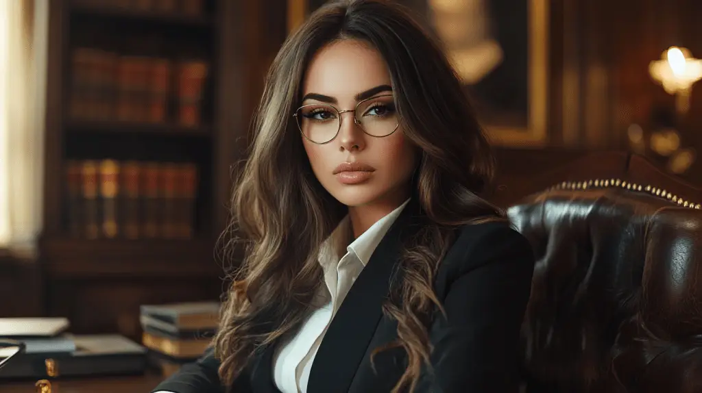 A personal injury lawyer in her office in Ringwood, Melbourne.