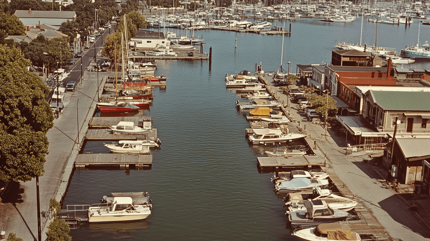 An arial view of the Marina at Williamstown, Melbourne.