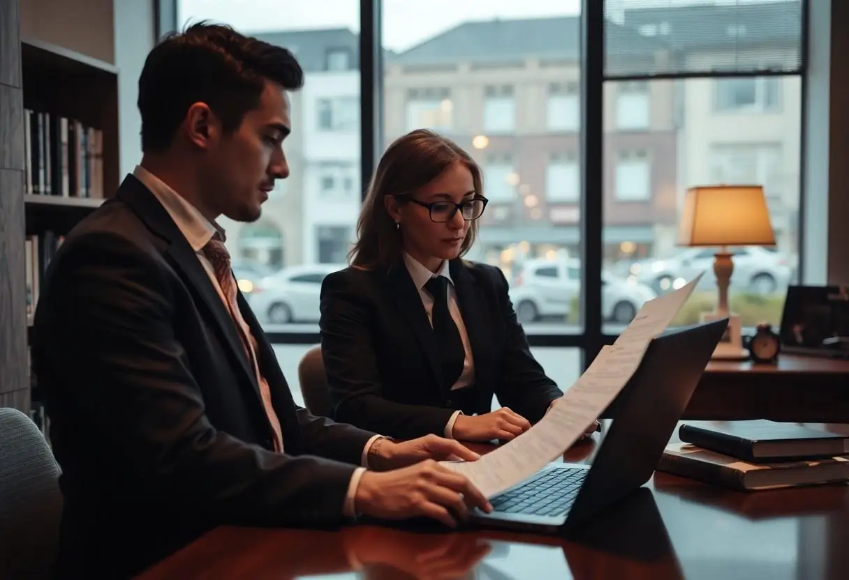 Two family lawyers working on their SEO in their office at Preston, Melbourne.