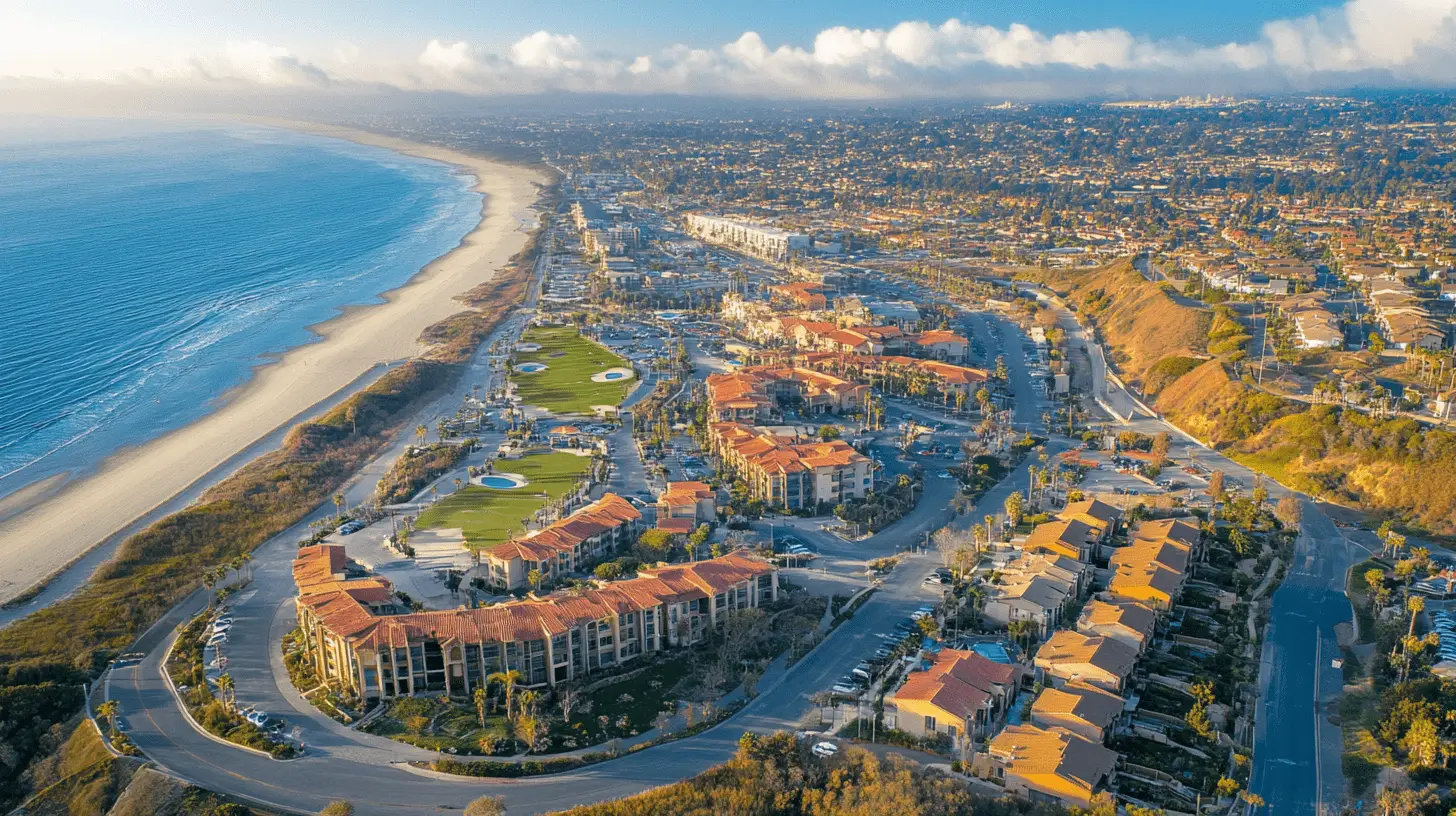 An arial photo of Carlsbad, California.