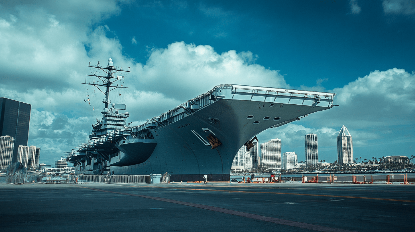 A photo of the USS Midway Museum in San Diego.