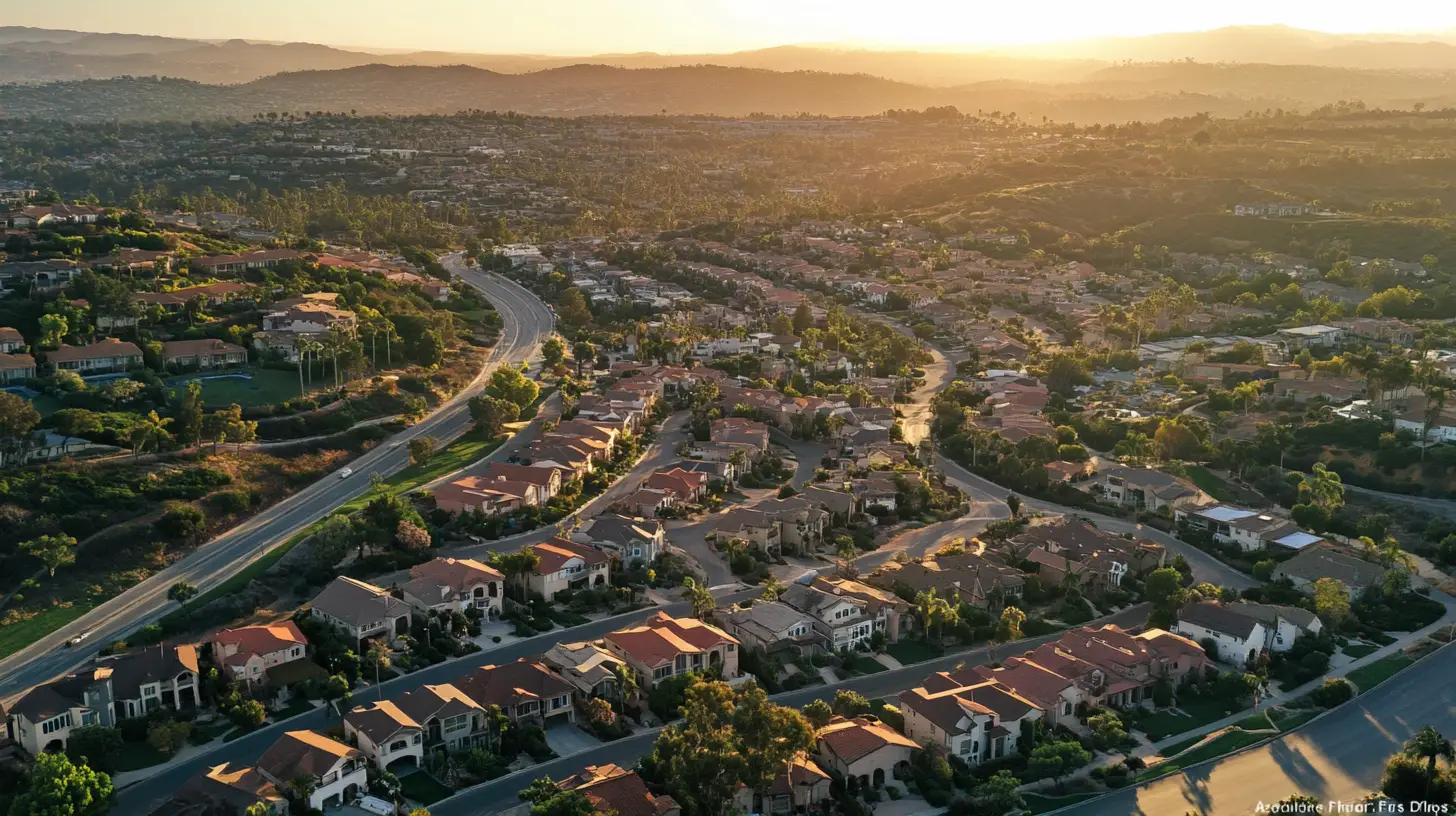 An arial photo of Fletcher Hills, California.