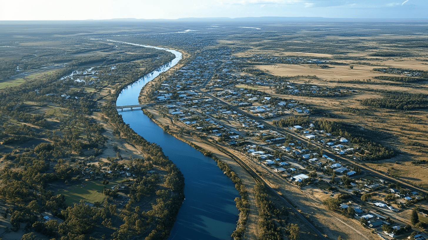 An arial photo of Gracemere, Queensland.