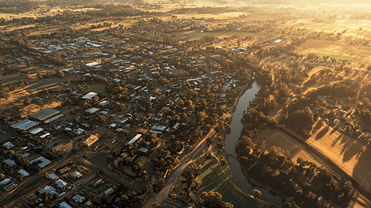 An arial photo of Kooringal, Wagga Wagga.