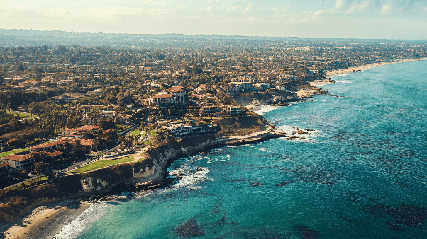An arial photo of La Jolla, California.