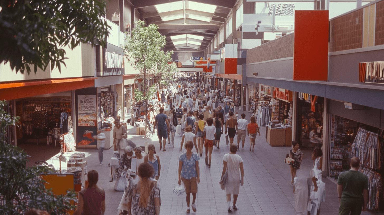 A busy shopping centre in Newstead, Launceston.
