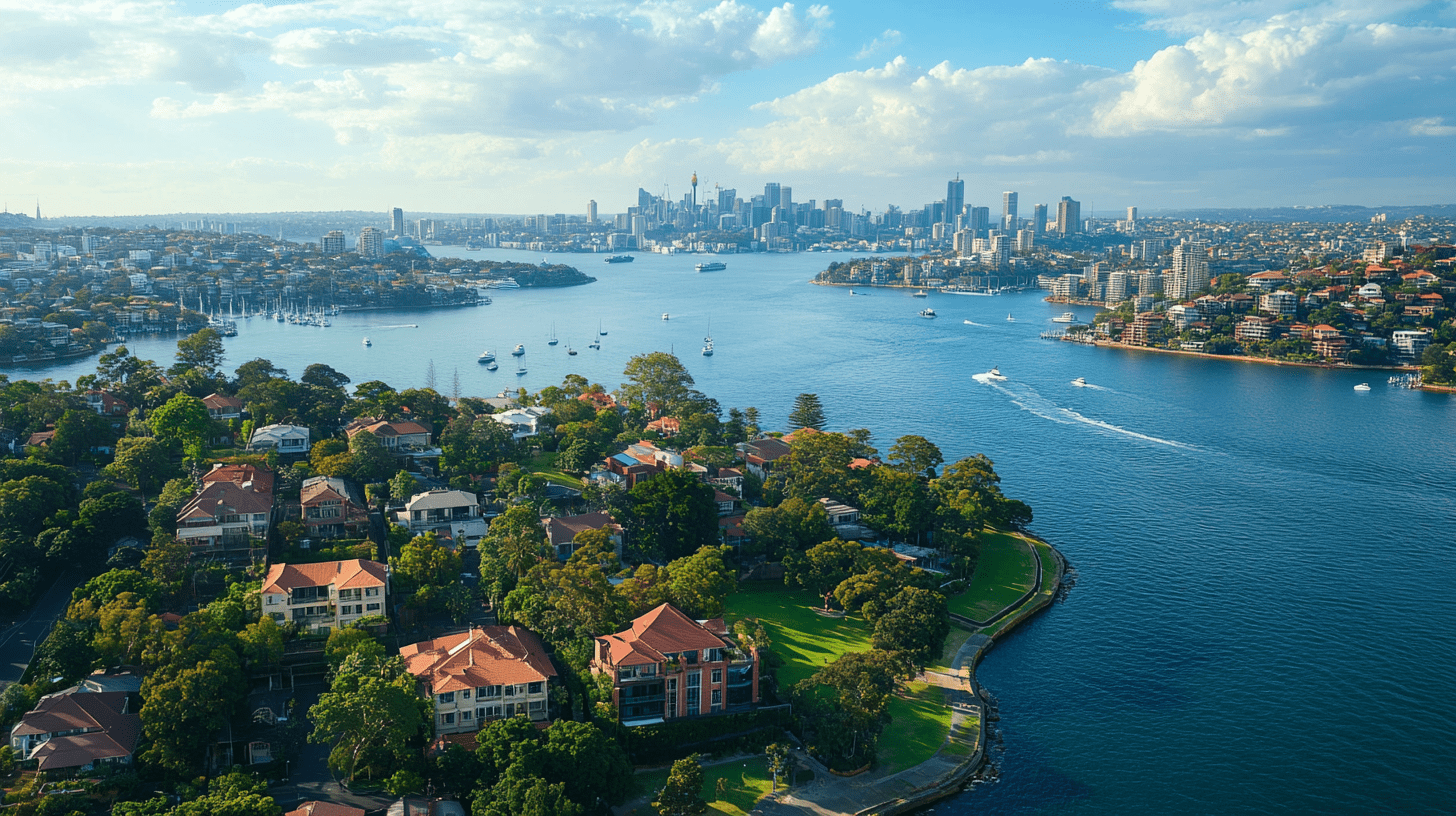 An arial photo of North Sydney in 2025.
