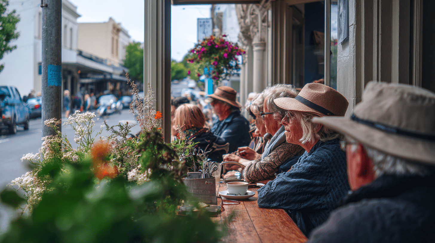 A busy cafe in Sebastopol, Ballarat. 