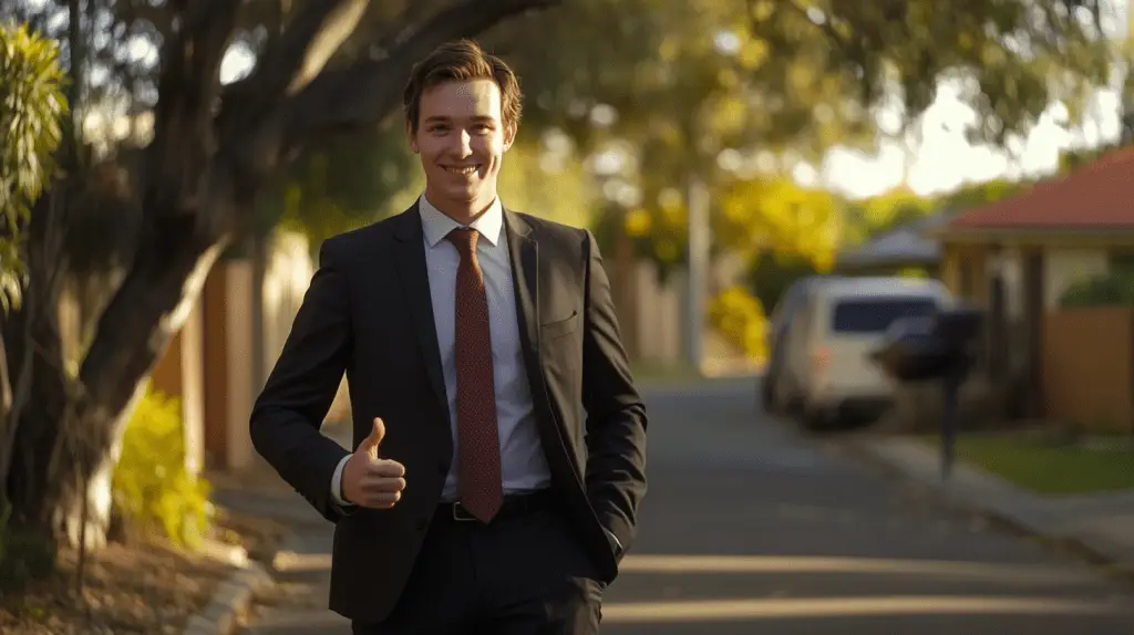 A male lawyer standing in Modbury, Adelaide.