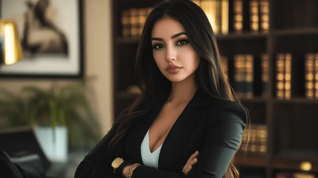 A lawyer standing in her office in Prospect, Adelaide.