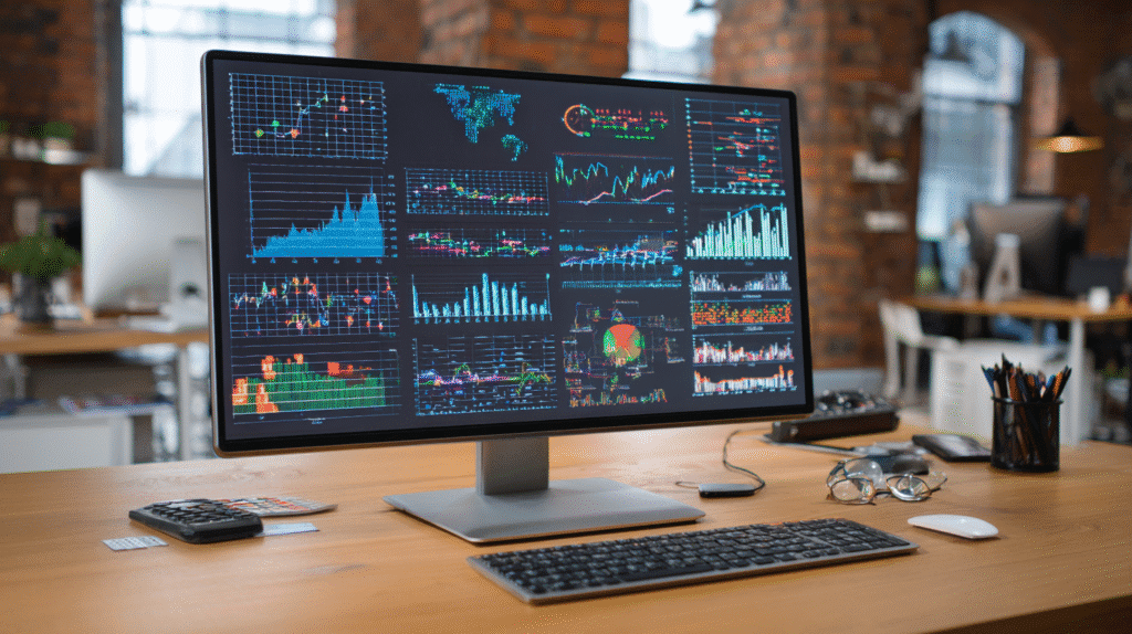 A computer screen showing SEO statistics for small businesses.