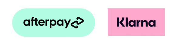 Afterpay and Klarna logos.